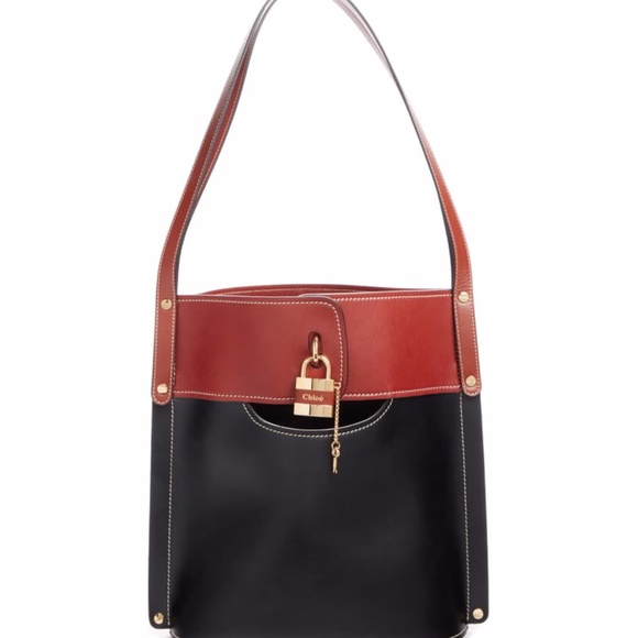 Chloé Aby Bicolor Leather Bucket Bag - Picture 12 of 12